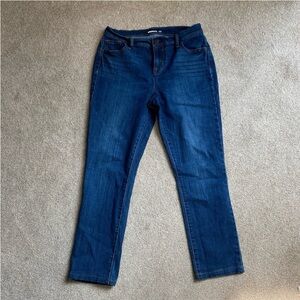 Old Navy Curvy Straight Dark Wash Jeans Size 2